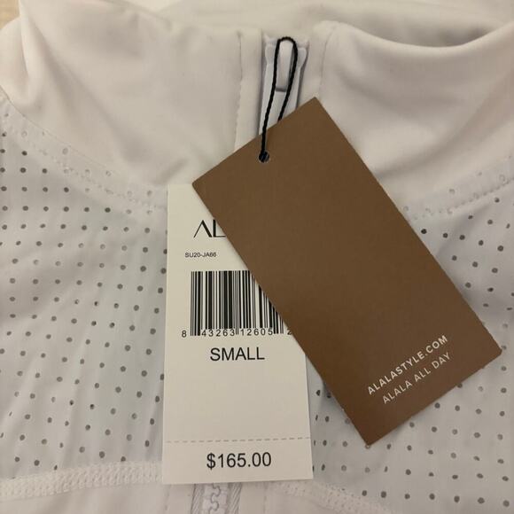 Alala Women's Ace Sports Jacket White Small Zip up NWT - Picture 3 of 9